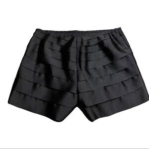 J. McLaughlin Shorts NWT Easton Ribbon Solid Black Size 8